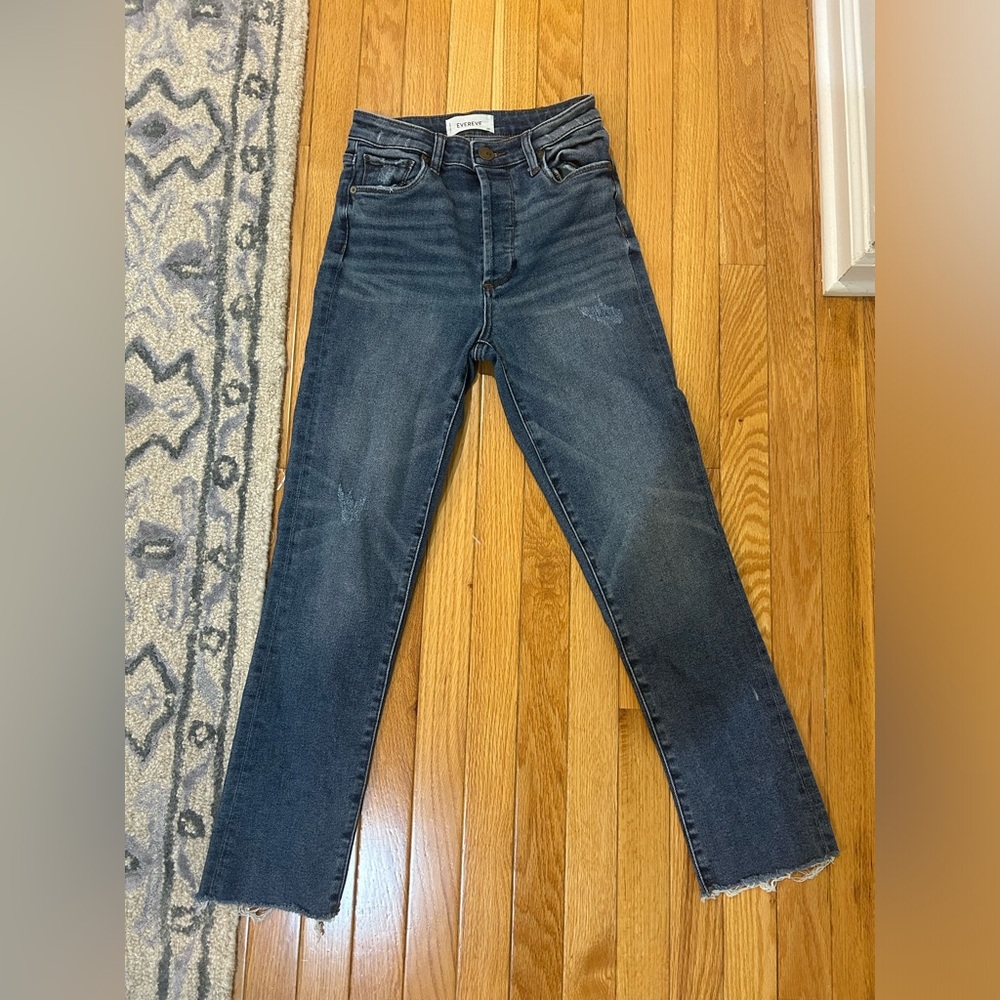 Evereve Straight High Rise Jeans